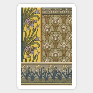 Art Nouveau Botanical Patterns Sticker